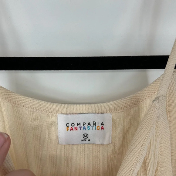 Compañia Fantastica Striped Square Neck Sleeveless Midi Dress - Picture 3 of 3